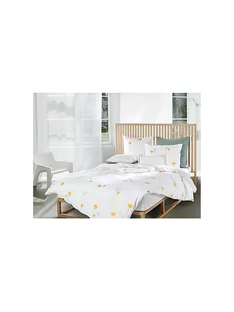 CHRISTIAN FISCHBACHER | Satin Deckenbezug PUSTEBLUME 140x200cm Weiss/Gelb | 